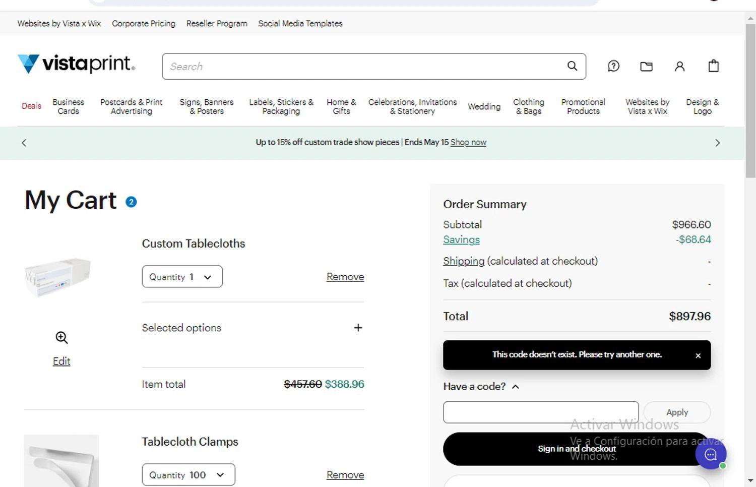 How to apply Vistaprint coupon code
